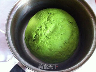 菠菜汁开花馒头的做法步骤:4