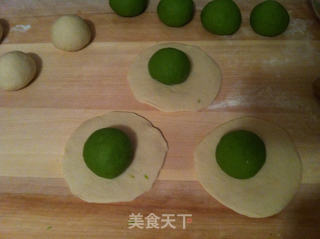 菠菜汁开花馒头的做法步骤:7