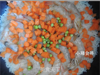 【田园鲜虾烩饭】春日清新懒人饭的做法步骤:4