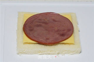 牛肉火腿西多士的做法步骤:7