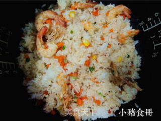 【田园鲜虾烩饭】春日清新懒人饭的做法步骤:5