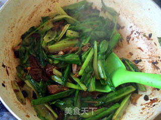 豆豉鲮鱼油麦菜的做法步骤:8