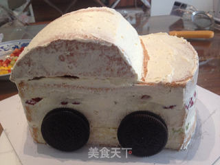 小汽车生日蛋糕的做法步骤:17