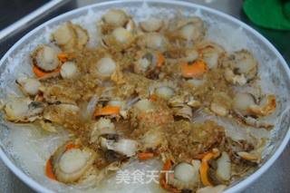 蒜蓉粉丝蒸扇贝的做法步骤:6