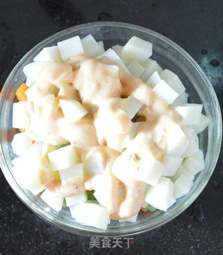 土豆胡萝卜沙拉丁的做法步骤:5
