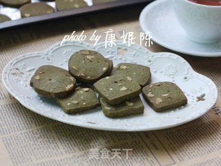 抹茶杏仁饼干的做法步骤:10