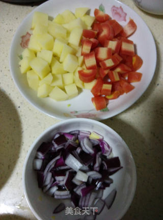 咖喱鸡丁熊猫饭团的做法步骤:3
