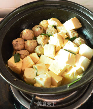 香菇肉丸煮豆腐的做法步骤:6