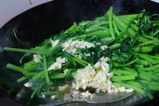 蒜蓉茼蒿的做法步骤:5