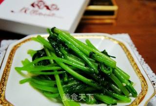 蒜蓉茼蒿的做法步骤:7