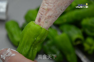 青椒酿肉的做法步骤:3