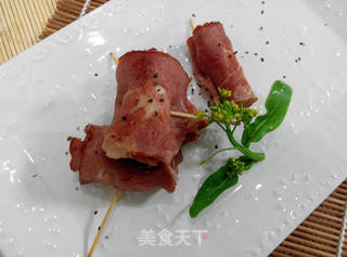 培根杏鲍菇卷的做法步骤:6