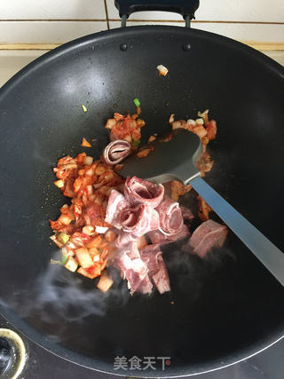 辣白菜炒饭的做法步骤:4