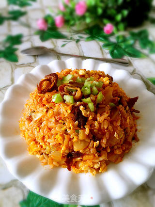 辣白菜炒饭的做法步骤:7