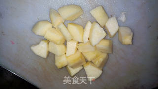#元宵甜品——苹果紫薯年糕芝麻汤圆汤的做法图解5
