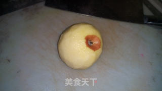 #元宵甜品——苹果紫薯年糕芝麻汤圆汤的做法图解4