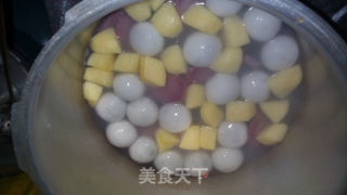 #元宵甜品——苹果紫薯年糕芝麻汤圆汤的做法图解9