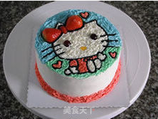 【kitty猫生日蛋糕】 --- 萌翻人的小可爱的做法步骤:27