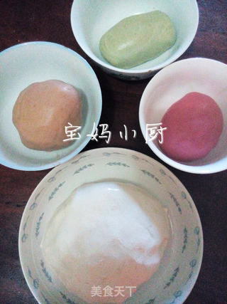 黑芝麻彩色汤圆的做法步骤:4