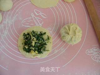 鸡蛋小白菜素馅包子的做法步骤:9