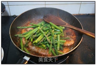 香辣虾配芦笋的做法步骤:8