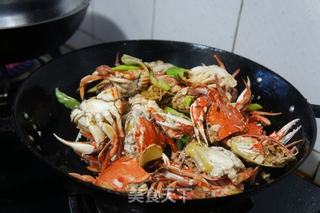 葱姜炒螃蟹的做法步骤:6