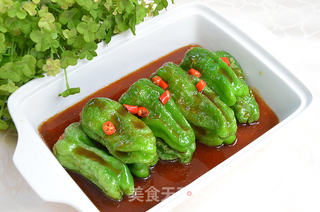 青椒酿肉的做法步骤:7