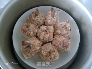 给宝宝营养加分--虾仁蒸豆腐的做法步骤:10