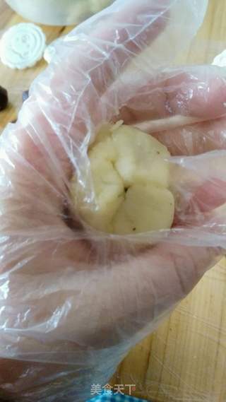 奶香绿豆糕(豆沙馅)甜的做法步骤:11