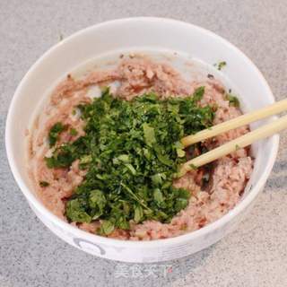自种蔬菜做出的美食-----水晶香菜丸子的做法步骤:6
