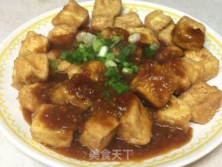 秘制川香脆皮豆腐的做法步骤:14
