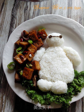 暖萌大白和可乐豆腐便当的做法步骤:10