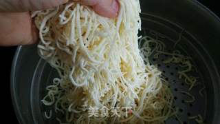 豆干蒜蔬蒸拌面的做法步骤:5