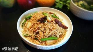 豆干蒜蔬蒸拌面的做法步骤:20