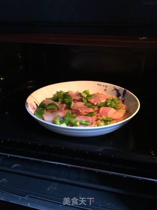 双层青椒培根焗饭的做法步骤:3