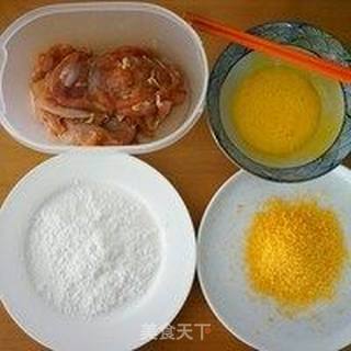 炸鸡排配咖喱饭的做法步骤:9