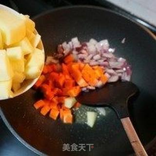 炸鸡排配咖喱饭的做法步骤:6