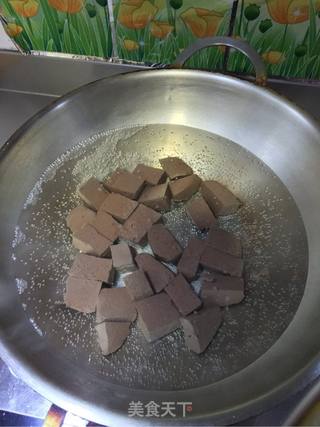 蒜香猪血的做法步骤:6