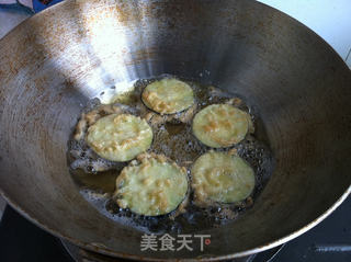 酥炸茄子片的做法步骤:8