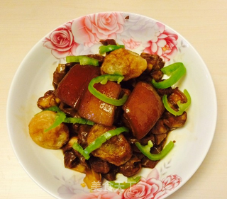 百叶结红烧肉的做法步骤:6