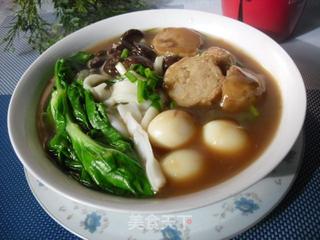 简单美味的早餐-----三鲜汤粉的做法步骤:8