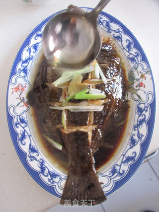 清蒸比目鱼的做法步骤:9