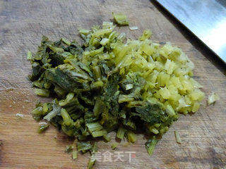 双鲜雪菜炒夜开花的做法步骤:4