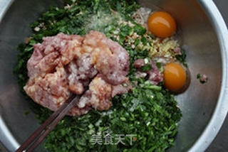 韭菜香干馄饨的做法步骤:5