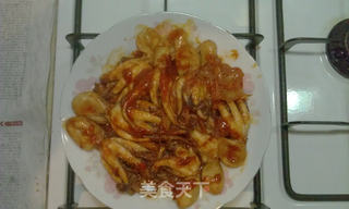 辣白菜炒章鱼的做法步骤:11
