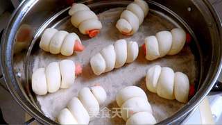 火腿肠卷的做法步骤:4