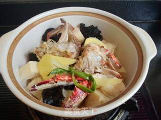 冻豆腐肓蟹煲的做法步骤:5