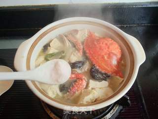 冻豆腐肓蟹煲的做法步骤:7