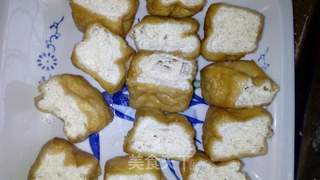 客家油炸豆腐酿糯米的做法步骤:5