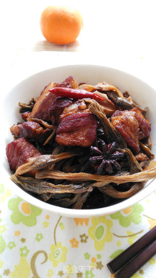 干豆角烧肉的做法步骤:9